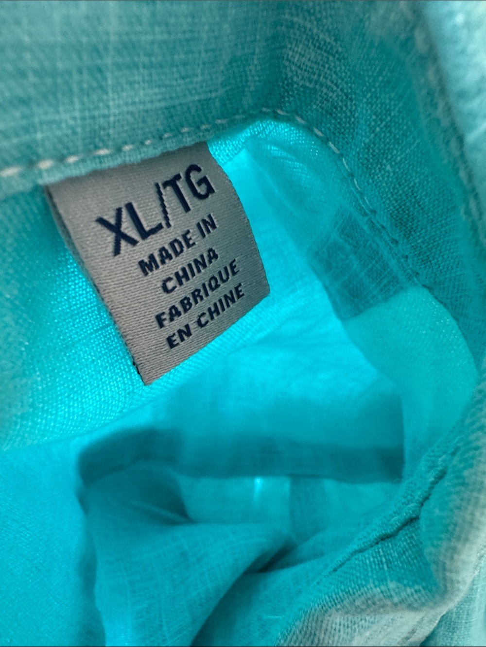 Tommy Bahama Sea Glass Breezer Linen Shirt Men’s XL Lawn Chair Aqua - Picture 7 of 9